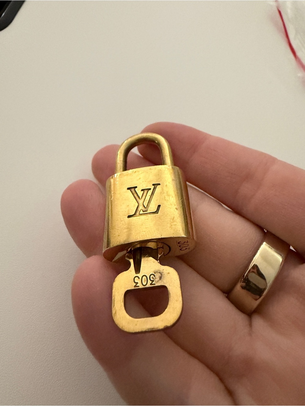 Louis Vuitton Gold Lock & Key #303